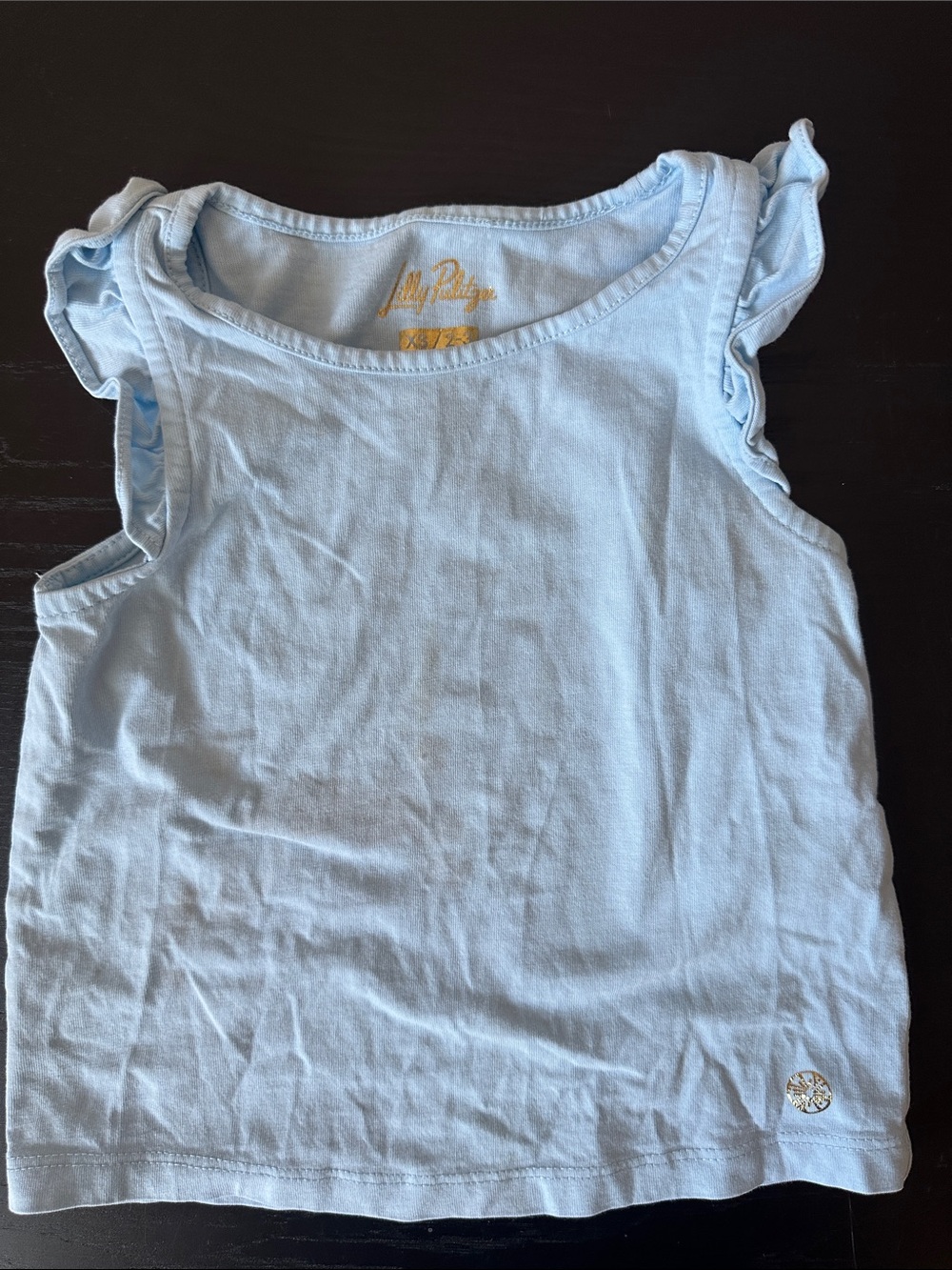 Lilly Pulitzer Baby Blue Ruffle Sleeve Tank Top